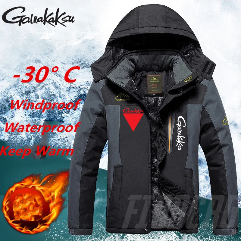 New Jackets Fishing Clothing Winter Autumn Waterproof Warm Fishing Jackets Men Fleece Thick Outdoor Fishing Coats M-9XL