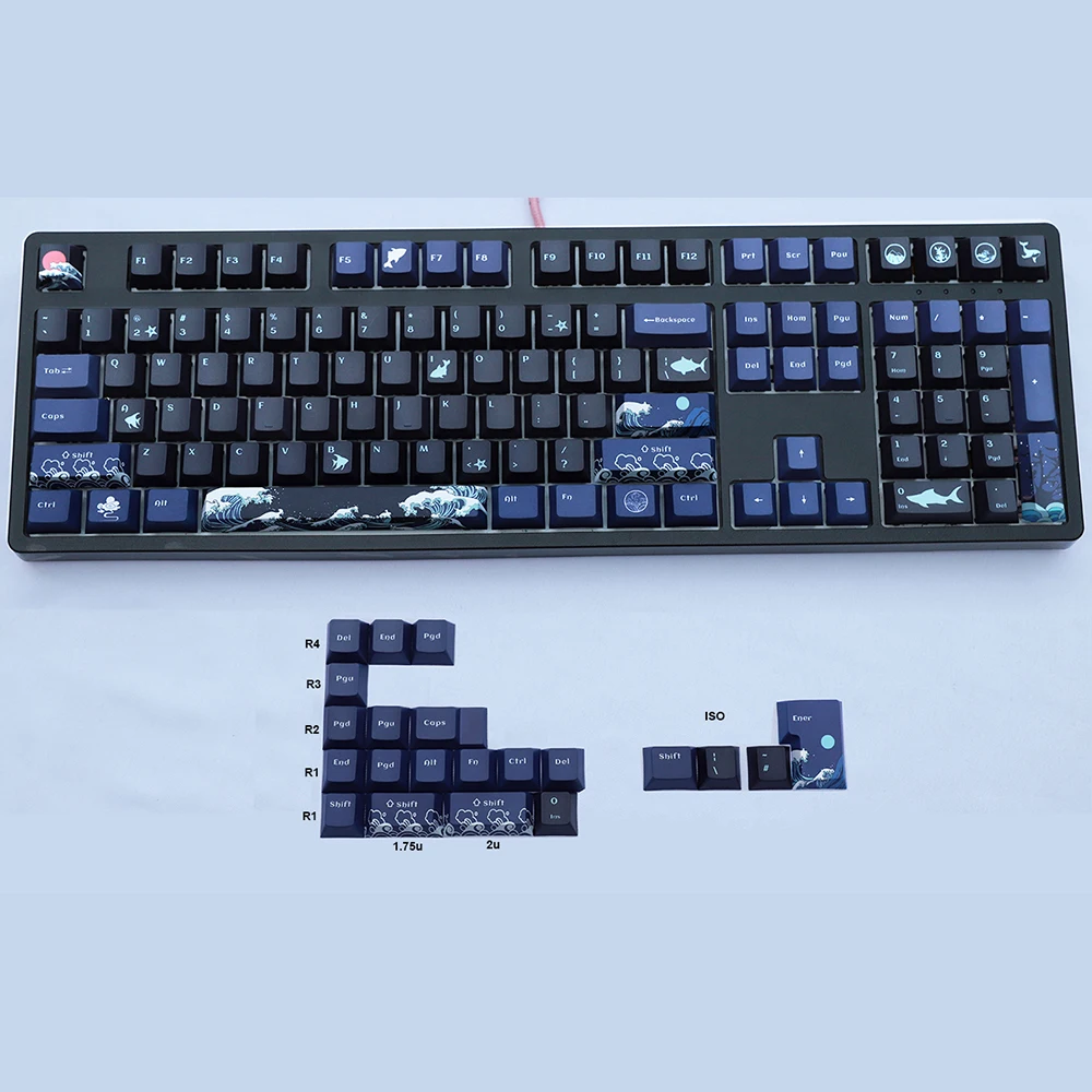 

Клавиатуры Cherry Profile PBT Dye-sub Coral для MX switch 61 63 64 67 68 84 87 96 104 108 механических клавиатур