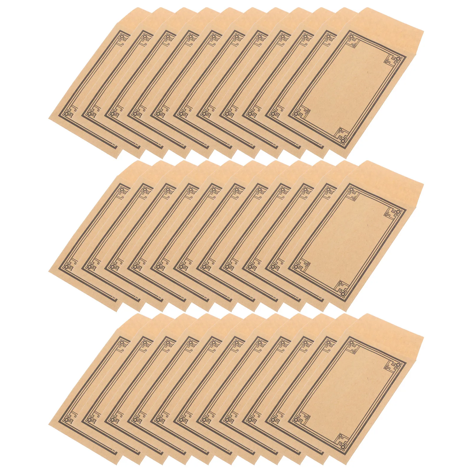 

50pcs Kraft Paper Envelopes Self Adhesive Small Cash Storage for Cards Office Supplies Mini Envelope Money