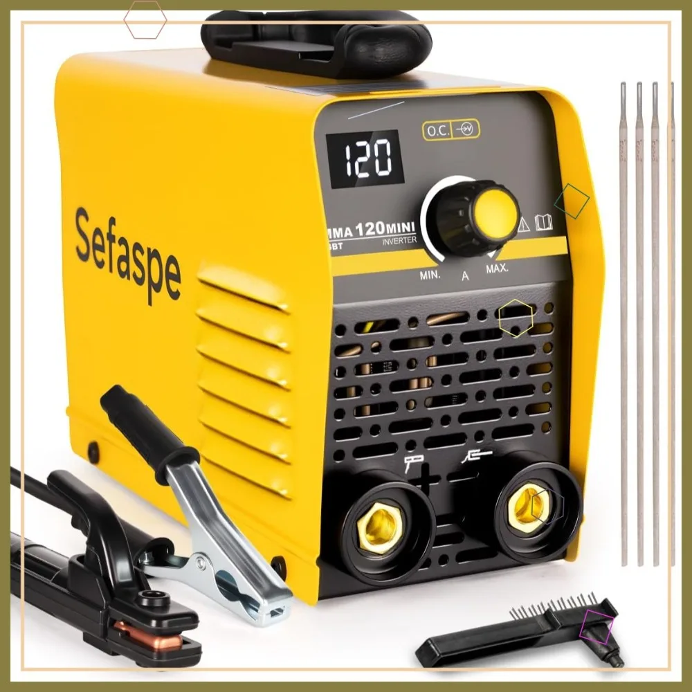 

110V Smart Welder, Digital Display, 120A Portable IGBT Inverter Stick with Synergic Control & Full Kit