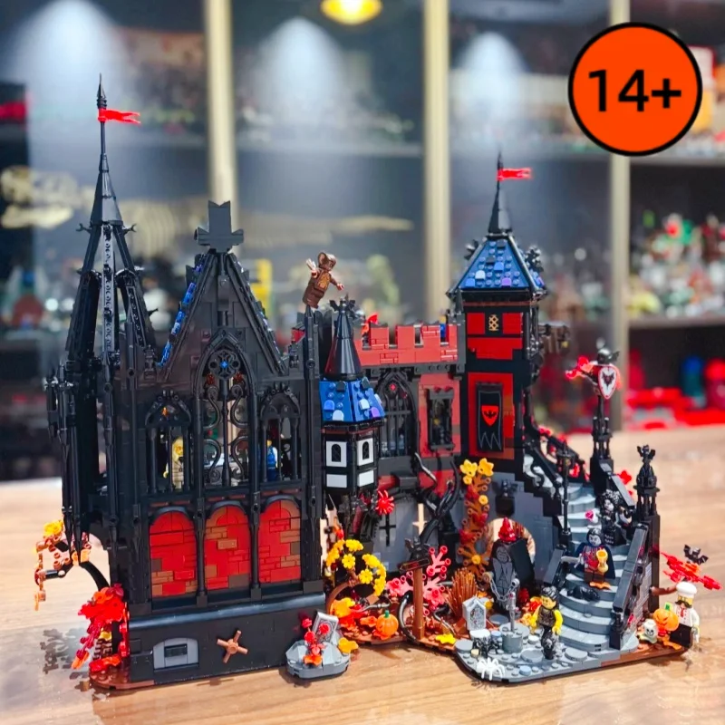 

4056PCS Vampire House Model 910049 Compatible Building Blocks Street View Castle Assemble Bricks Toys Adults Birthday Gifts