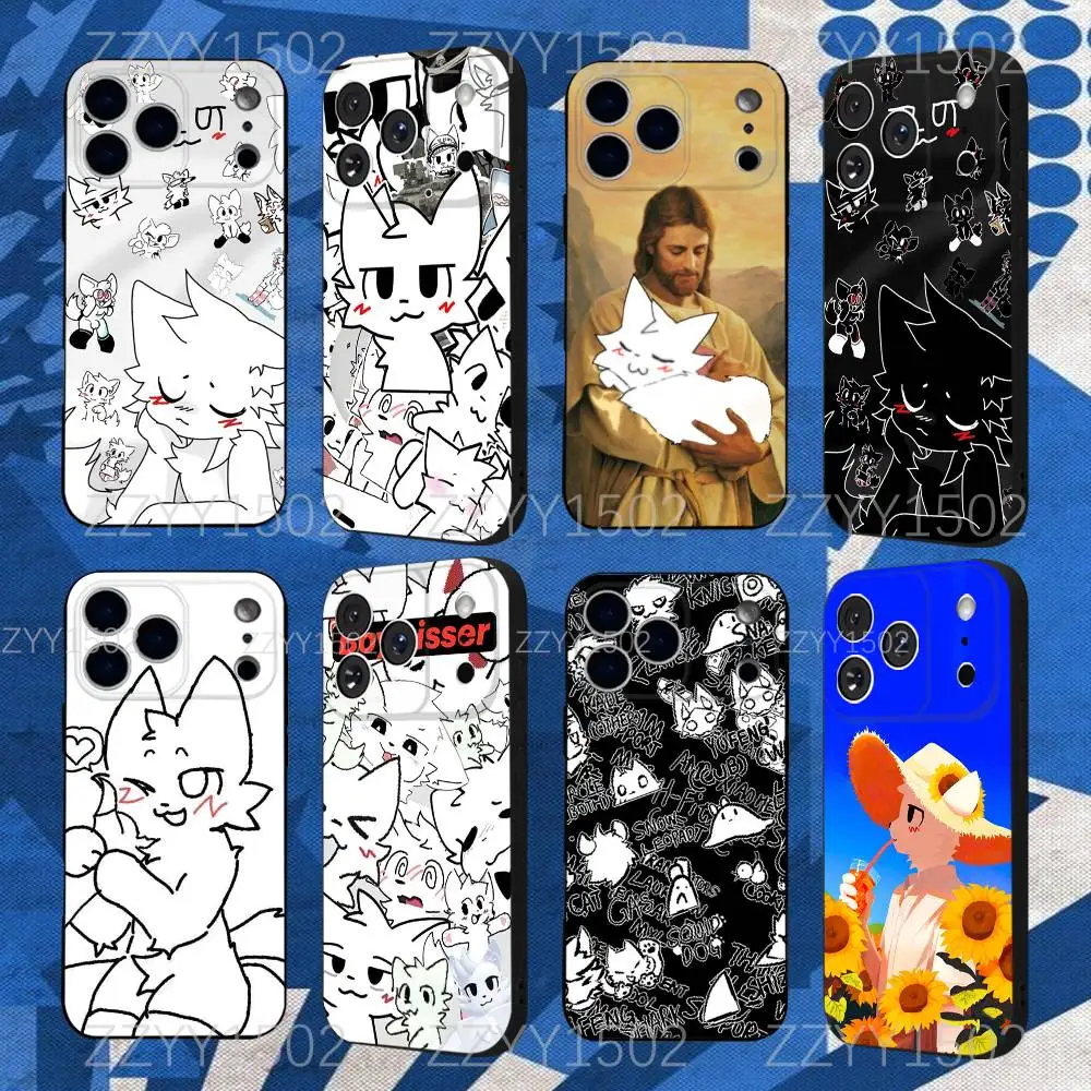 

Boykisser Cat Phone Case For iPhone 17,16,15,14,13,12,Pro,Max,Plus,E,SE4,Air,Mini Black Funda Shell