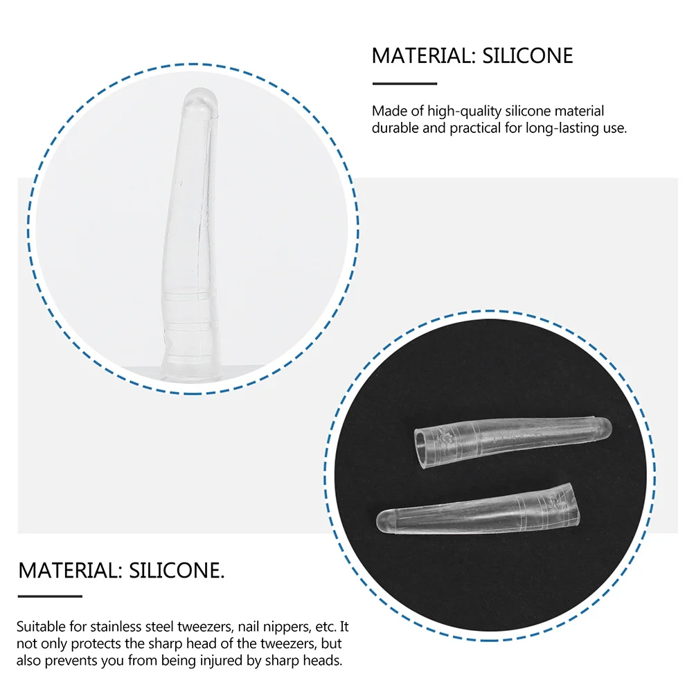 

200Pcs Nipper Cover Dead Skin Tweezers Protective Sleeve Manicure Tool Non-Slip Durable Replacement Nipper Cover