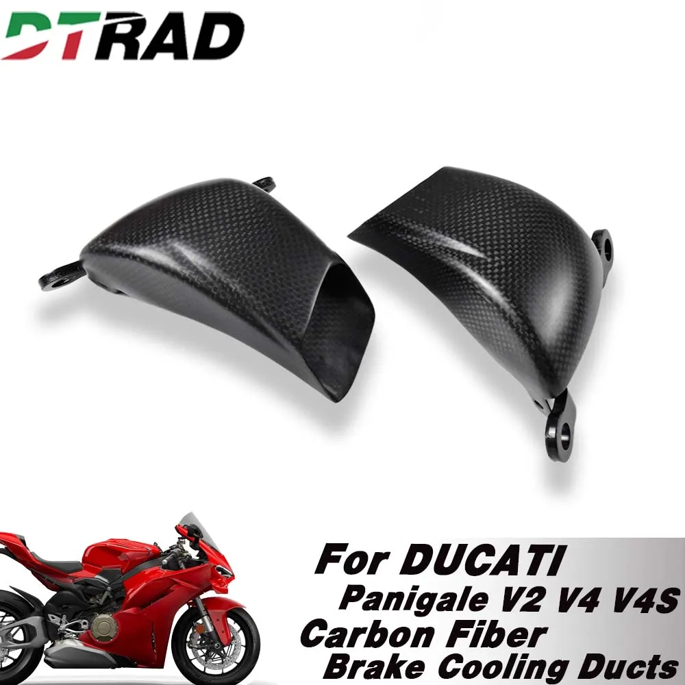 

Carbon Fiber Calipers Bracket Brake Disc Intake Cooling Ducts For DUCATI Panigale V2 V4 V4S 2018-2026 Motorcycle Radiator Cover