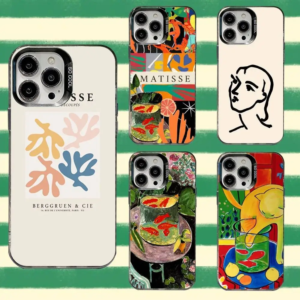 

Henri Matisse Art Painting Phone Case For iPhone 16,15,14,13,12,11,8,7,Pro,Max,Plus,Mini,XS,SE Anti Fall Black Matte Hard