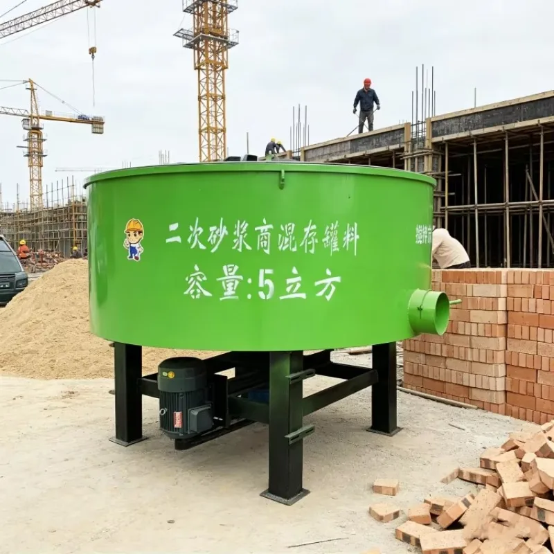 Construction Mixer Ready Mix Precast Technology Concrete Mixer Vertical Stand Flat Mouth Cement Mixer