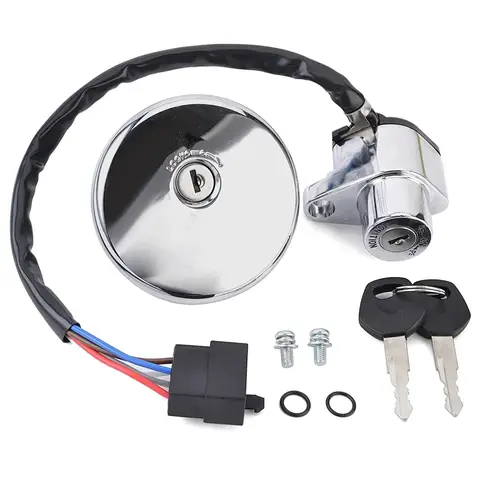 Fuel Gas Cap Ignition Switch with Key Kit For Kawasaki EN500 Vulcan 500 LTD VN800 Vulcan 800 27005-1188 27005-1204