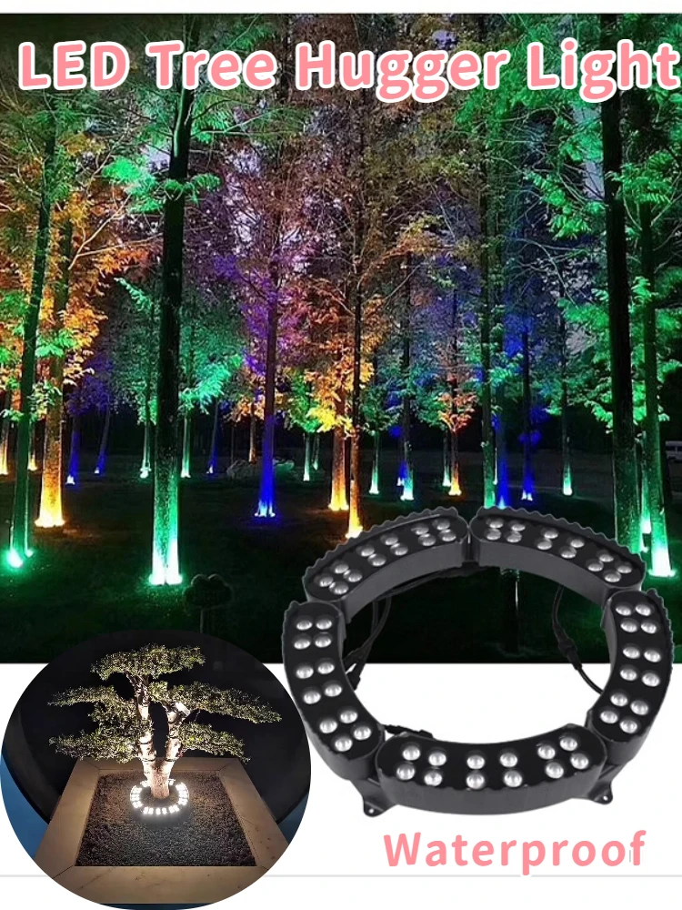 

Светодиодный светильник для объятий деревьев, водонепроницаемый прожектор для деревьев, уличный наземный светильник для колец в дереве для столбов, лампа «сделай сам», для садового декора