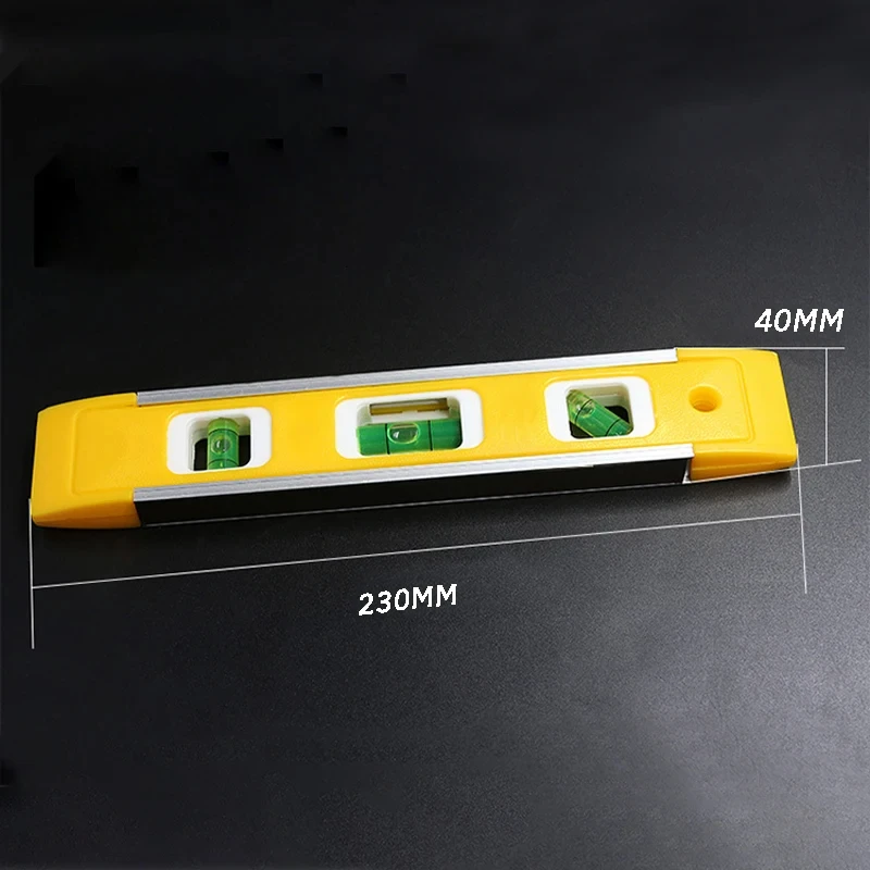 2pcs Level Gauge Aluminum Alloy,three BubblesMulti Directional Measurement,Strong Magnetic Mini Three Type Level Gauge