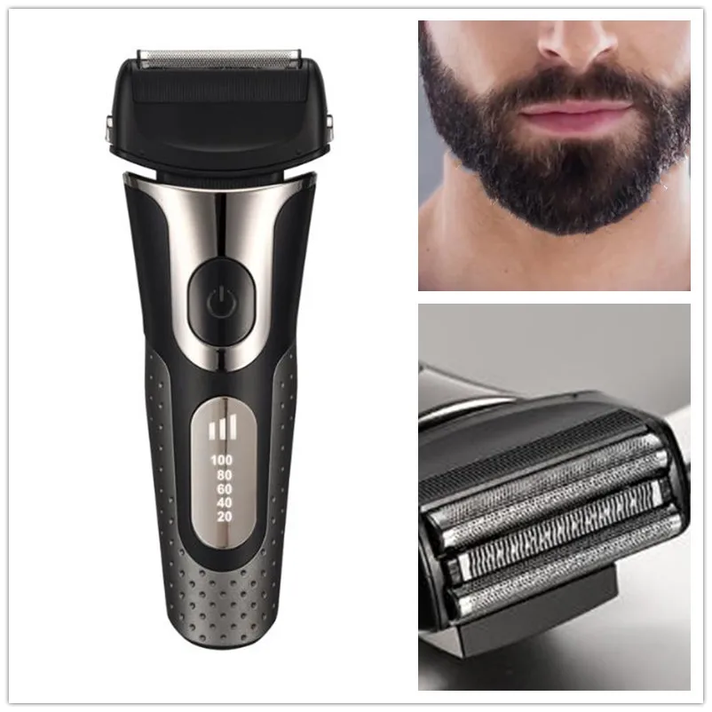 

Wet Dry Electric Beard Shaver 3D Float Safety Razor For Man Close Shaving Machine Washable Male Face Haircut Grooming Trimmer