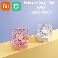 Xiaomi Mini Hanging Neck Fans Portable Folding USB Fans Mute Power Bank Portable Handheld Desktop Multi Function