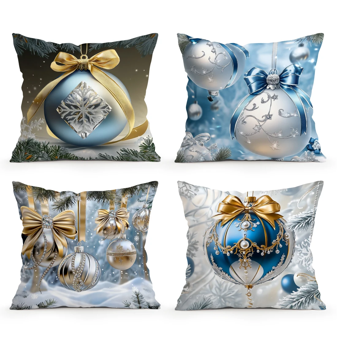 

Christmas ball bow decoration Cushions Pillowcase Cushion Cover Throw Pillow Sofa Decoration Pillowcover Home Car Decor