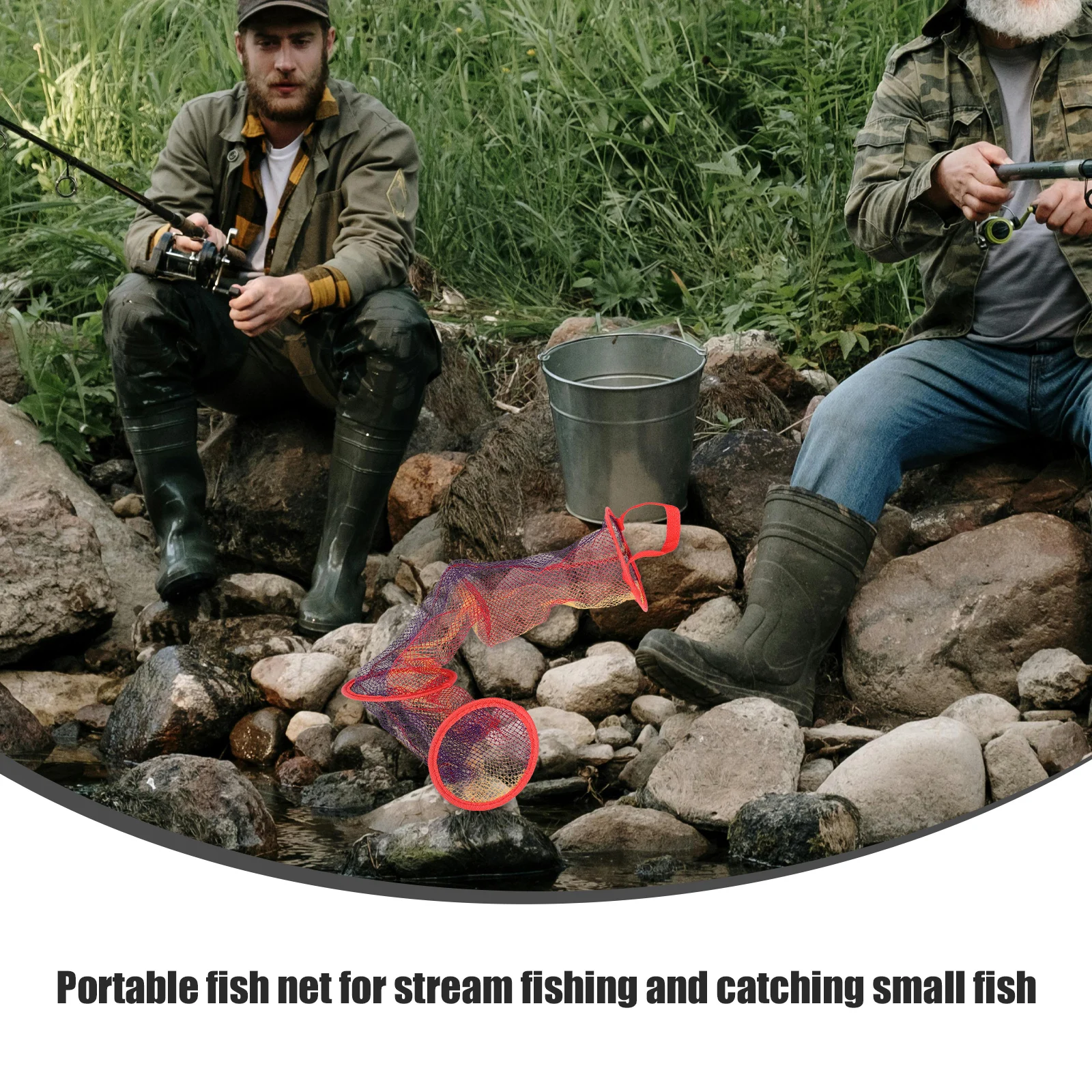 

Small Fish Net Portable Mini Coated Fishing Bait Traps Mesh Foldable Fishing Shrimp Basket Bait Trap Lobster Crab Creel