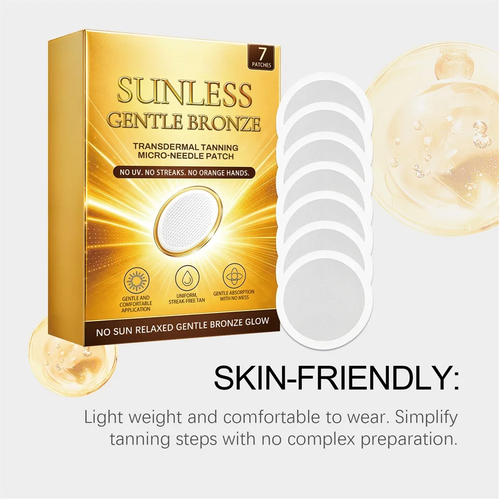 7pcs/Box Breathable Skin Tanning Patch,Sunless Tanning Accelerator Stickers,Professional Tanning Patch For Outdoor