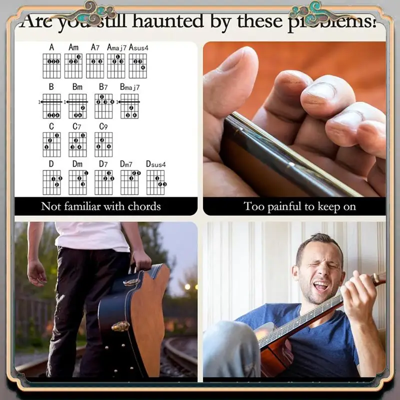 

Durable Smart Pocket Guitar, Mini Chord Trainer With Rotatable Screen,For Guitar Beginners, Trainers And Travel