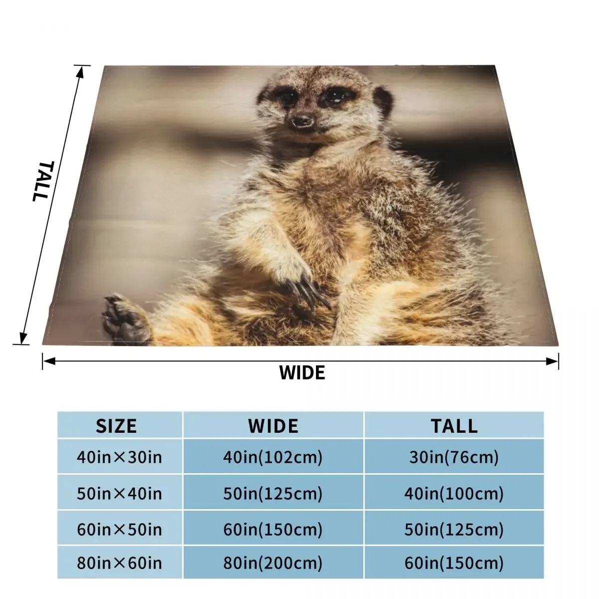 Cute Meerkat Throw Blanket Soft Beds Hair Retros Cute Blankets