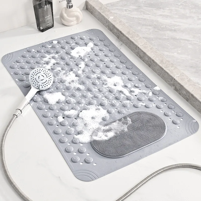 Silicone massage bathroom non-slip floor mat bathroom shower room anti-fall suction cup mat bathroom toilet pvc foot mat