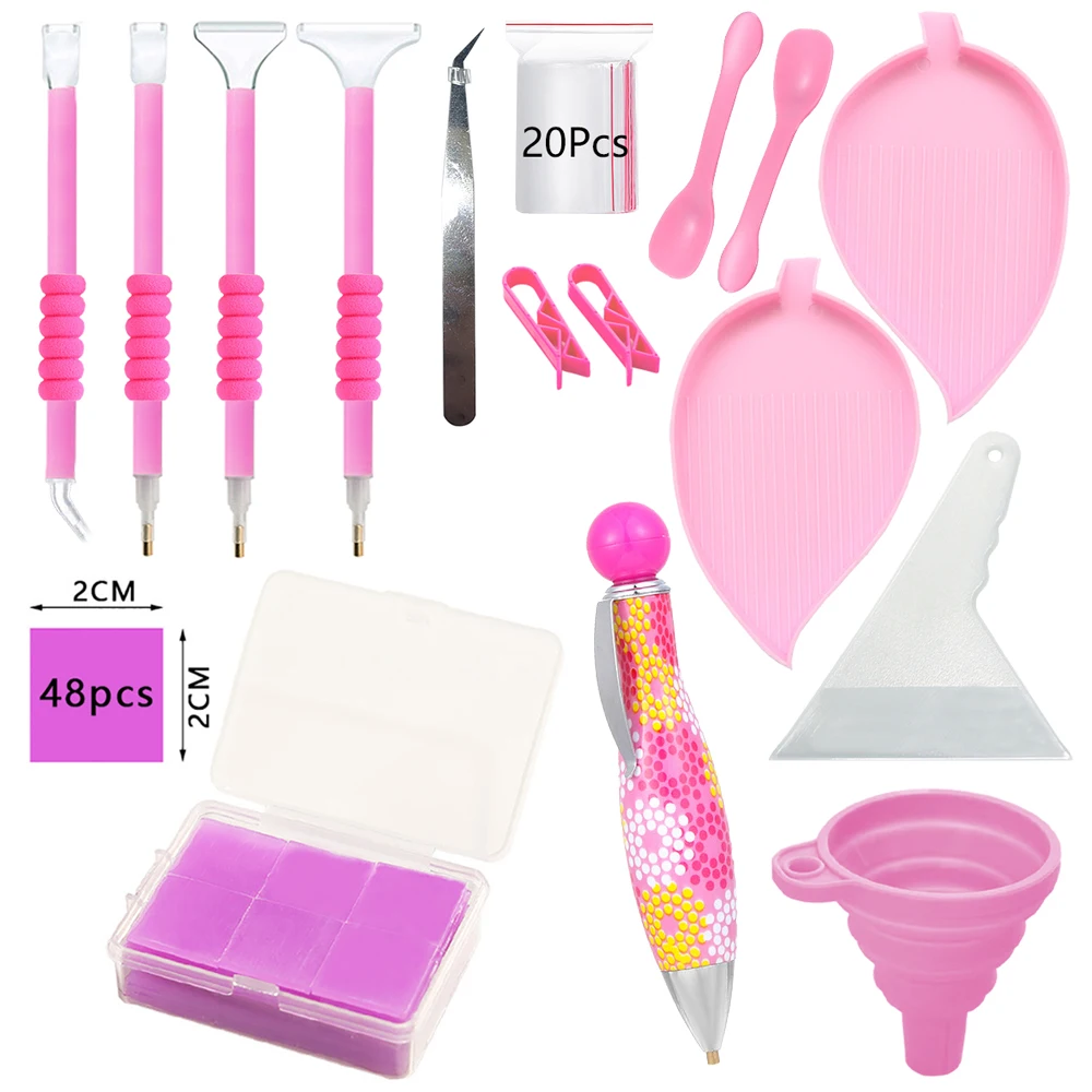 

Diamond Beads Accessories Painting Pen Light Glue Bead Box Diamonds Tools Containers Stackable Ergonomic Toolbox Storage Tool 5d