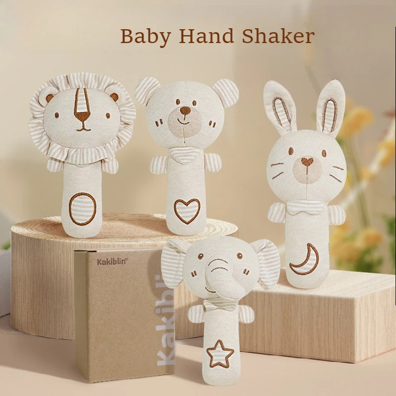 1PCS 0-6 เดือน Baby Hand Shaker ช้างน่ารักกระต่ายสิงโต Appease หมีทารกของเล่น Soothing Sleep Anti-กระโดดนุ่มน้ําหนักเบา