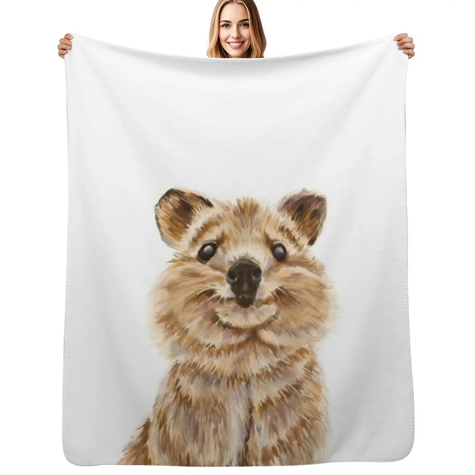 

Quokka, the happiest wildlife on Earth Throw Blanket Softest Bed linens Sofa Quilt Cute Plaid Blankets