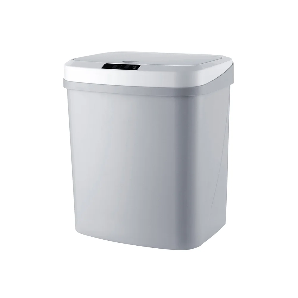 

Automatic Sensor Trash Can 15L Grey USB Charging Smart Garbage Storage Household Paper Basket Kitchen Bedroom Smart Trash Can