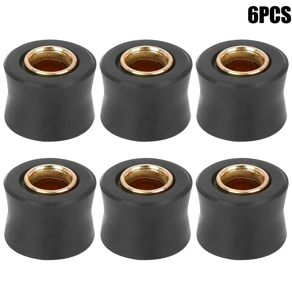 6Pcs Bush Shock Absorber Rear Rubber Ring Bushing 10mmx20mm Accessories Black Motorbike Universal Shock Absorber Buffer Sleeve