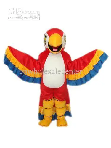 Disfraz de Mascota de dibujos animados de loro rojo de espuma para adultos, Vestido de felpa de Navidad, disfraz de Mascota de Halloween, gran oferta, nuevo