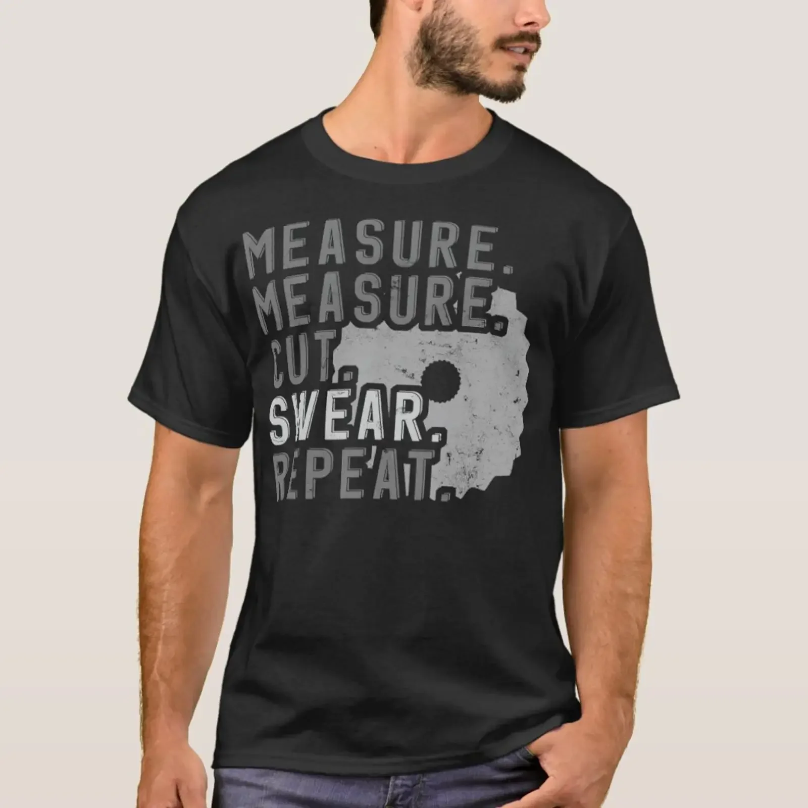 Wood Worker Funny Measure Cut Saw Apparel gift cus T Shirt vintage Washed Stylish Stretched homme designer clothes fashion