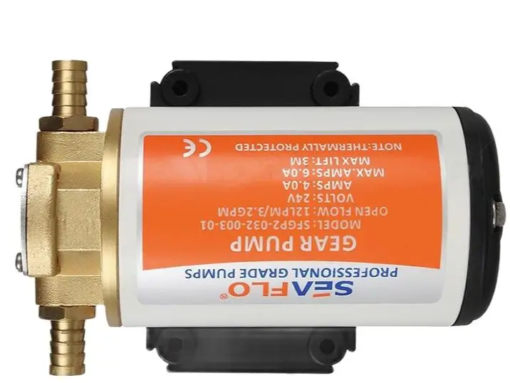 Bomba de engranajes de aceite para caravana, barco marino, RV, 12V, SFGP1-032-003-01 3,2 GPM, 12LPM