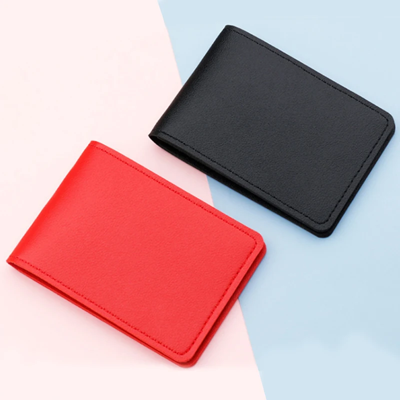 Candy Color Wallet Case Card Holder PU Driver License Holder Leather Cover Car Driving Cover Business ID Pass Portable Wallet