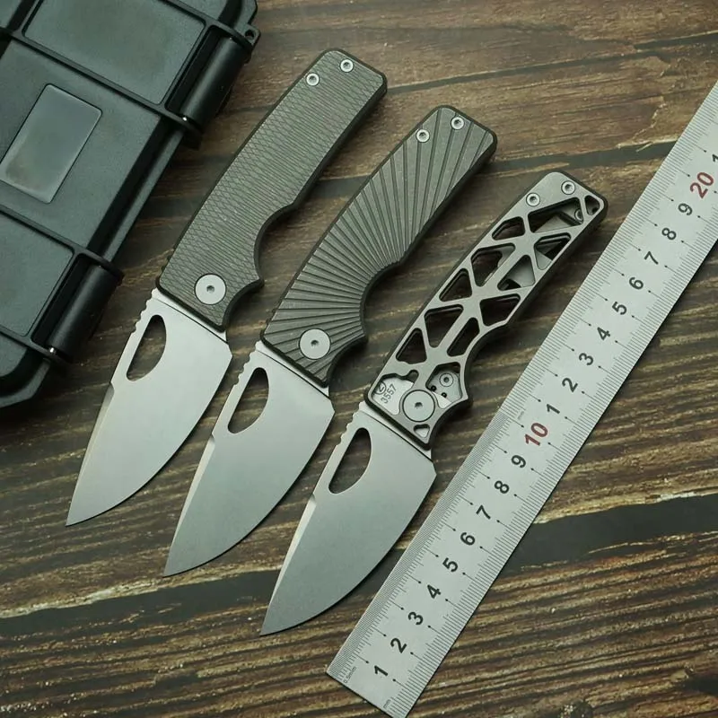 2025 New OZ Rosie Titanium Handle Real 60+ HRC 154CM Steel Ceramic Bearings Pocket EDC Tool Camping Hunt Outdoor Folding Knife