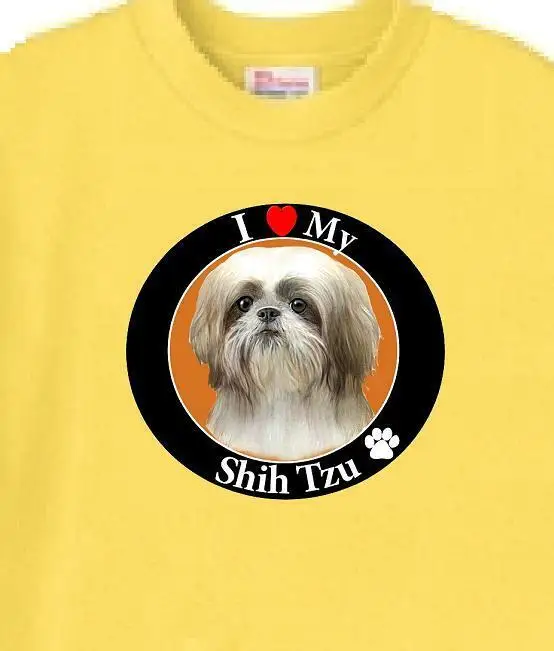 

Dog T Shirt Men Women --- I Love My Shih Tzu - Also Cat T Shirt Available