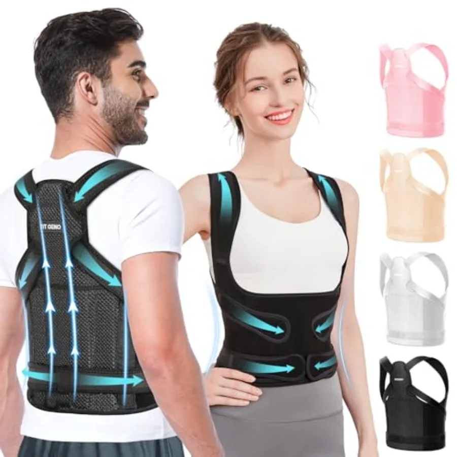 

Back Brace Posture Corrector for Women and Men Shoulder Straightener Adjustable Full Back Support Upper and Lower Back Pain Rel