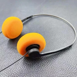 On-Ear Wired Stereo Headphones Single 3.5mm Wire Plug Retro Vintage Style Adjustable Headband For Walkman CD Player Computer