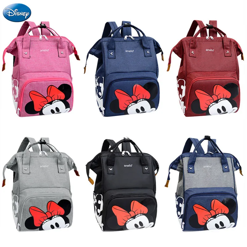 Mochila de Mickey de Disney, mochila de maternidad de gran capacidad, mochila de viaje a la moda para mamás, bolsa de lactancia, cómoda mochila para