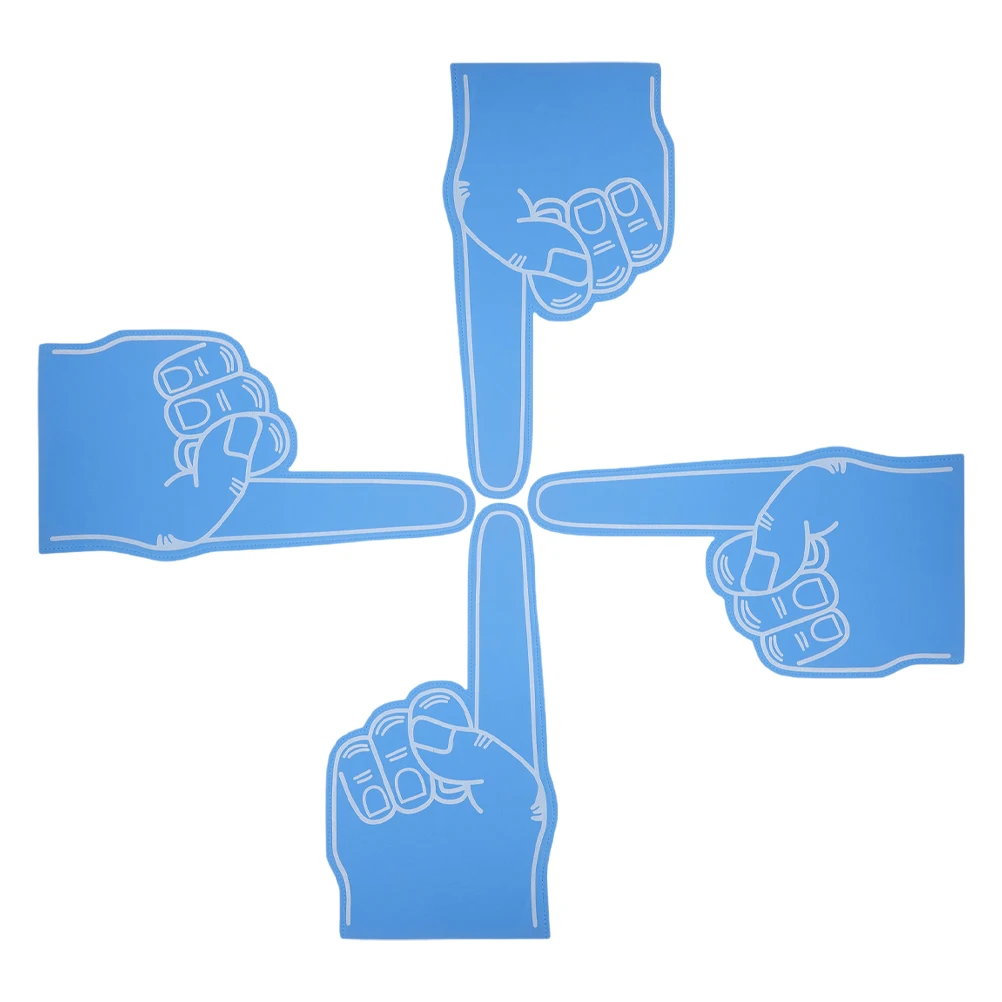 

4Pcs Eva Foam Finger Clappers Team Spirit Cheer Hands for Sports Events School Spirit Baseball Soccer Birthday Party Supplies