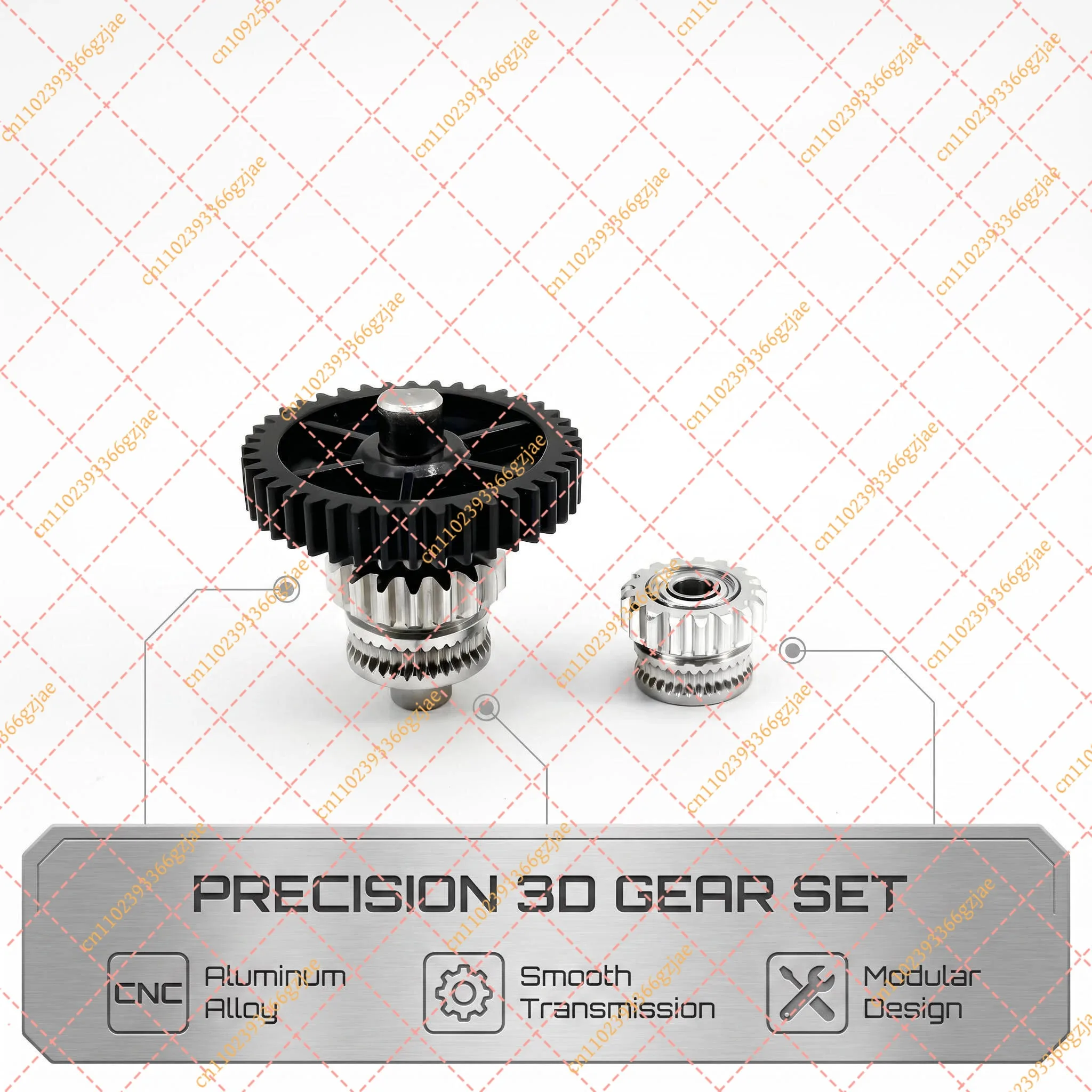 Dual-Drive Active Extrusion Feeding Gear Kit for Zongwei Cubic S1C - 3D Printer Accessories view 2