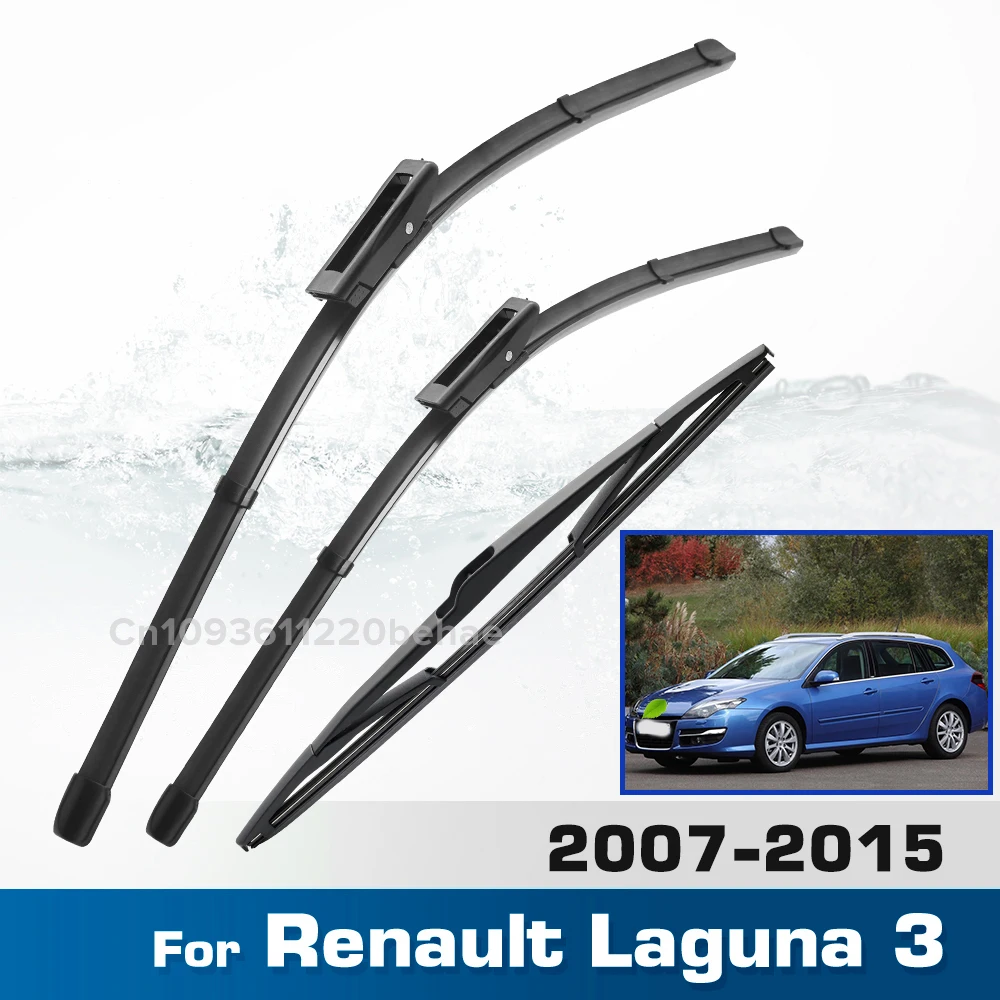 

Wiper LHD Front & Rear Wiper Blades Set For Renault Laguna 3 Grandtourer 2007 - 2015 Windshield Windscreen Window 26"16"14"