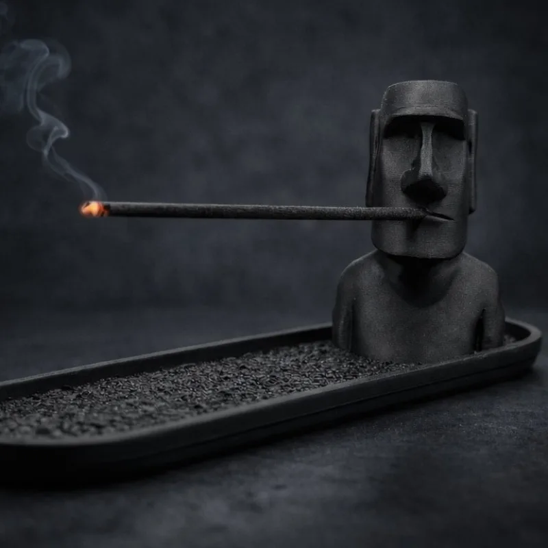 Creative 3D Printed Cartoon Incense Holder Scenic Statue Plastic Incense Burner Unique Incense Holder Desktop Decor