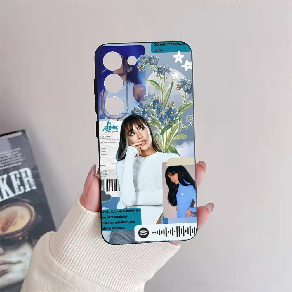 حافظة هاتف كوارتو A-AitanaS Azul لهاتف سامسونج جالاكسي A73,72,51,53,52,71,22,5G,Note,J7,8,9 غطاء أسود ناعم