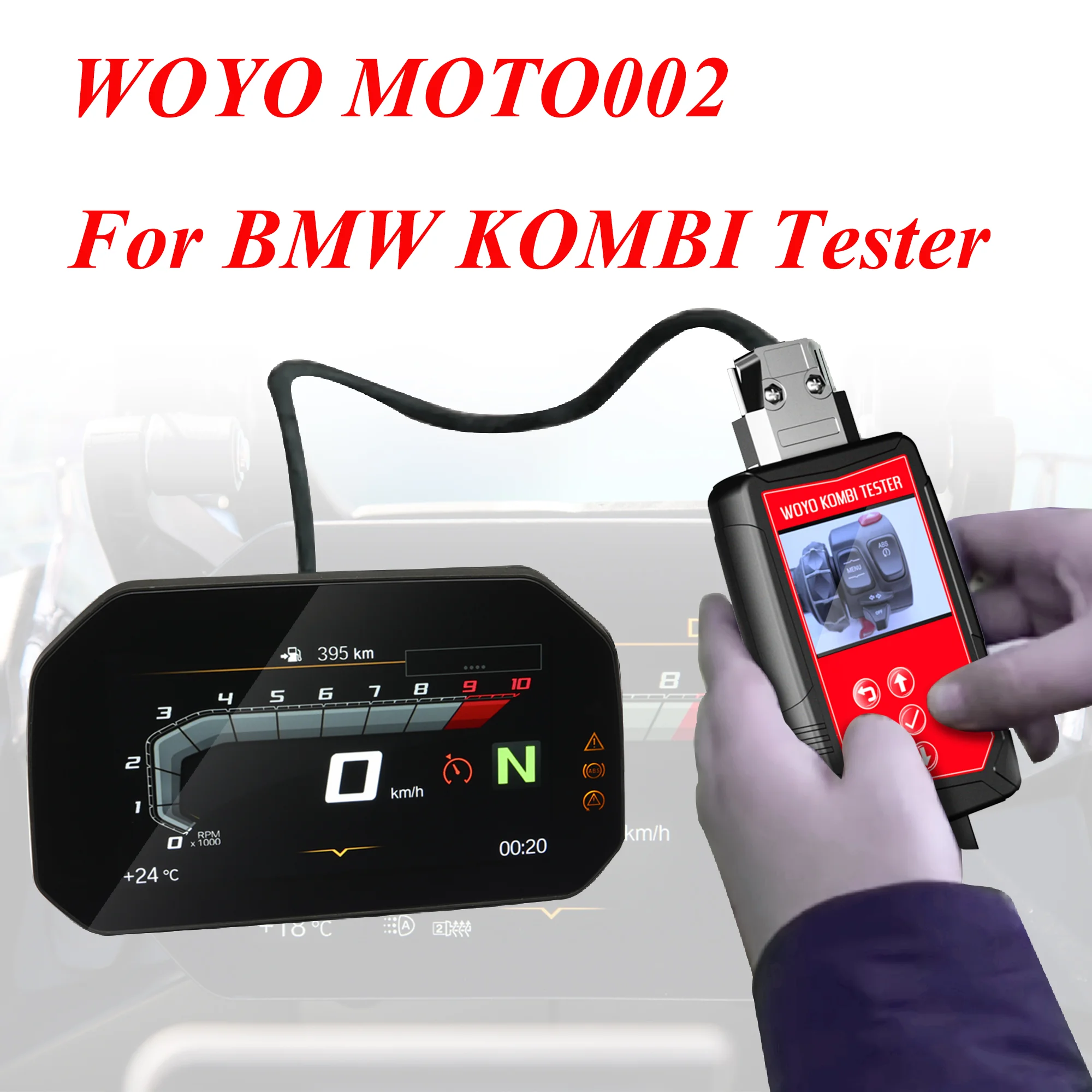 WOYO MOTO002 ECU Module Diagnostic Tool TFT Display Screen Tester For BMW R1200 R1250 S1000 F750 F850 F900 C400 KOMBI Tester