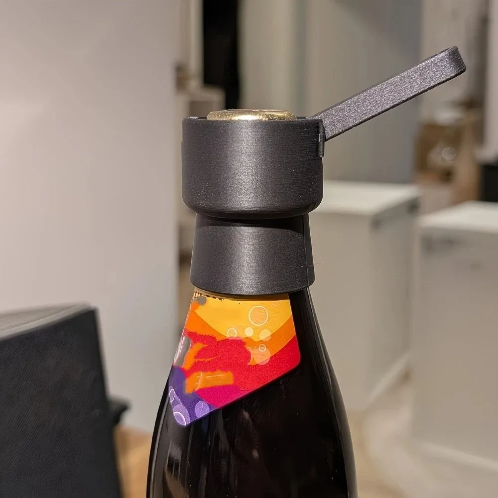 3PCS 3D Printed Lever Beer Bottle Opener Ergonomic Universal Beer Can Opener Portable Plastic Cap Launcher Remover