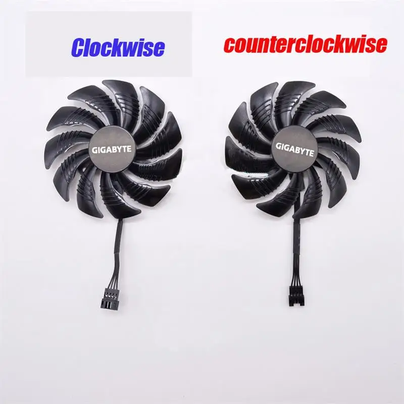 88MM DC 12V Graphics Card Fan For P106 GTX1060 1050ti 1070 RX570 580 Four-Wire Temperature Control