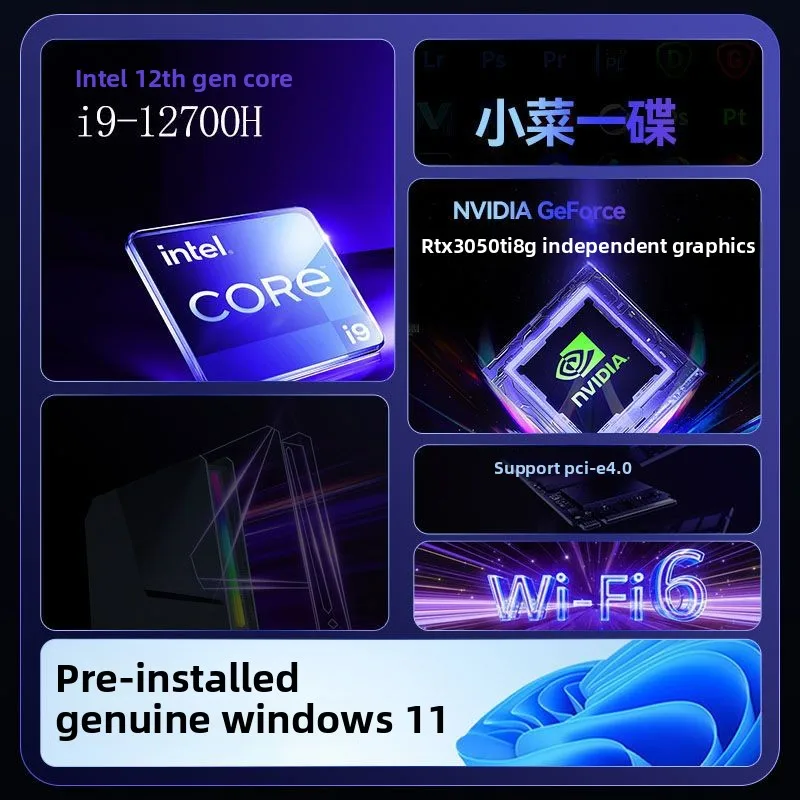 Маленькая игровая консоль RTX4060, уникальный дисплей, 8G4K, мини-компьютер, игровой офисный компьютер