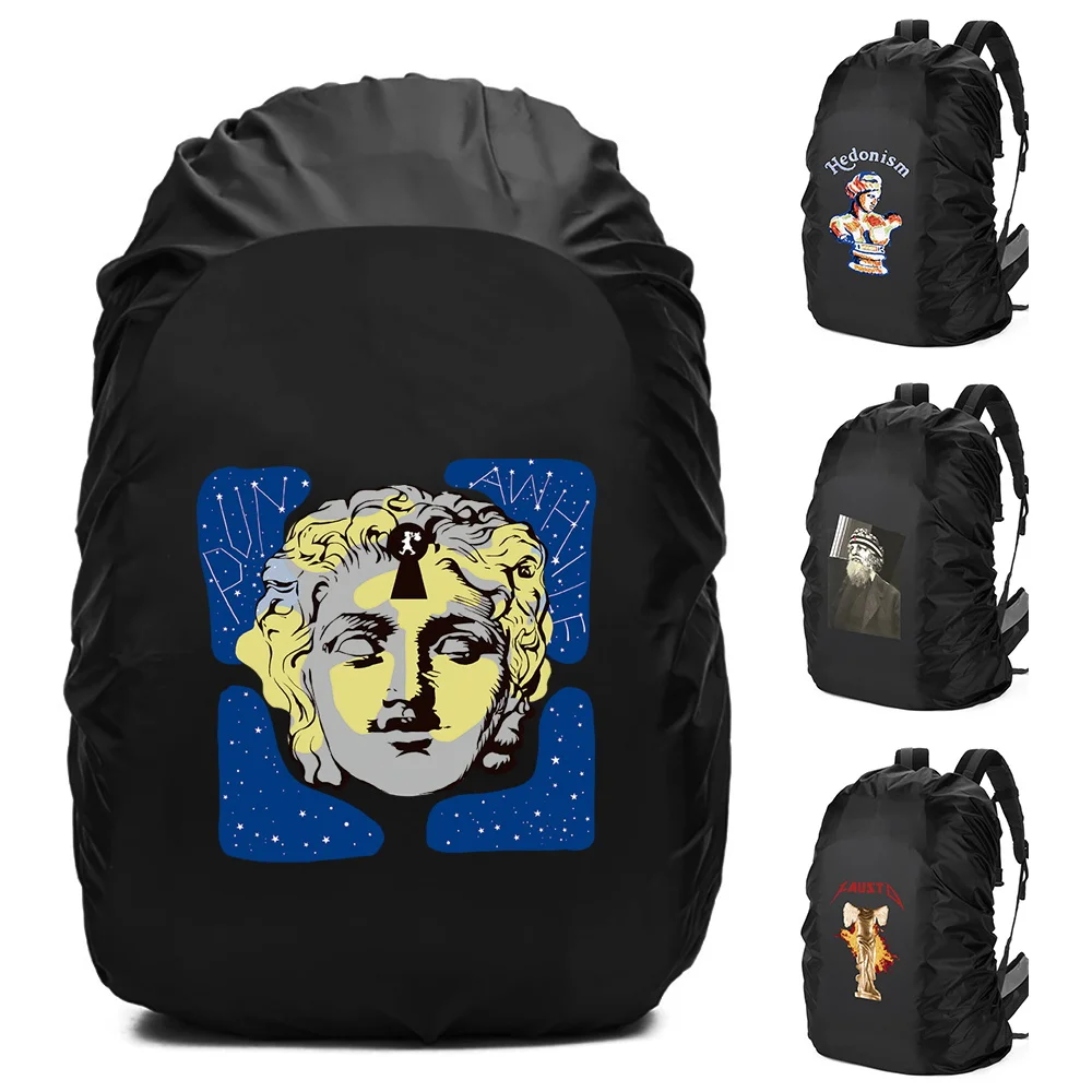 Multipurpose Climbing Camping Hiking 20-70L Backpack Cover Foldable Sculpture Printing Backpack Protective Cover Backpack Cover
