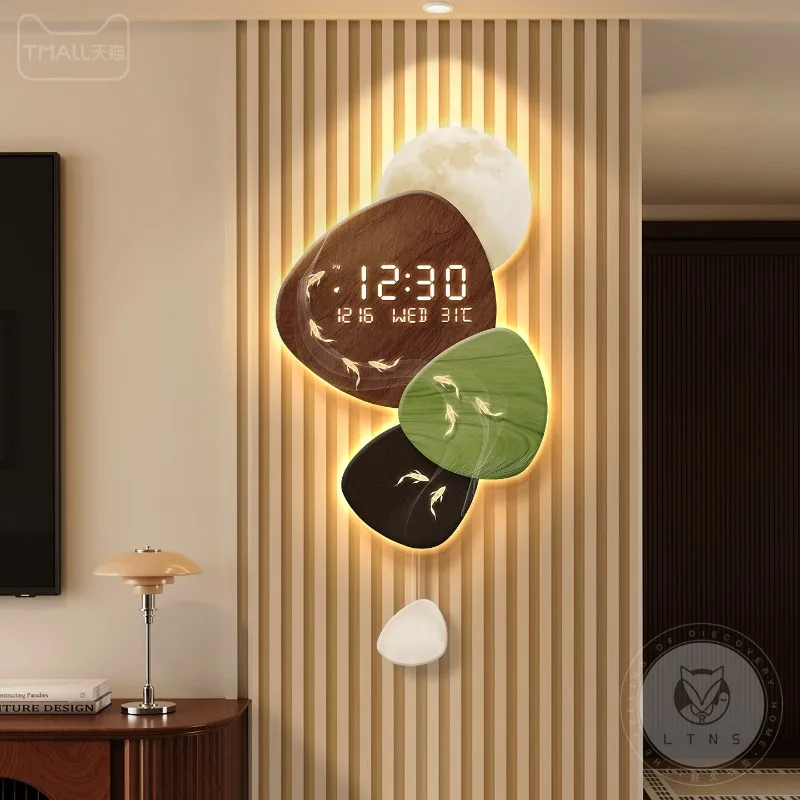 

Accent Luxury Wall Clocks Design Interior Fashion Vintage Chinese Style Clock Wall Art Mural Reloj De Pared Salon Furniture