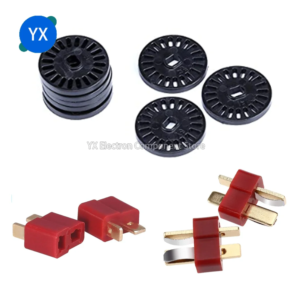 10pcs Tacho Yardstick TT Motor Wheels 10 Pair T Plug Connector Male and Female with 20 pcs Shrink Tubing