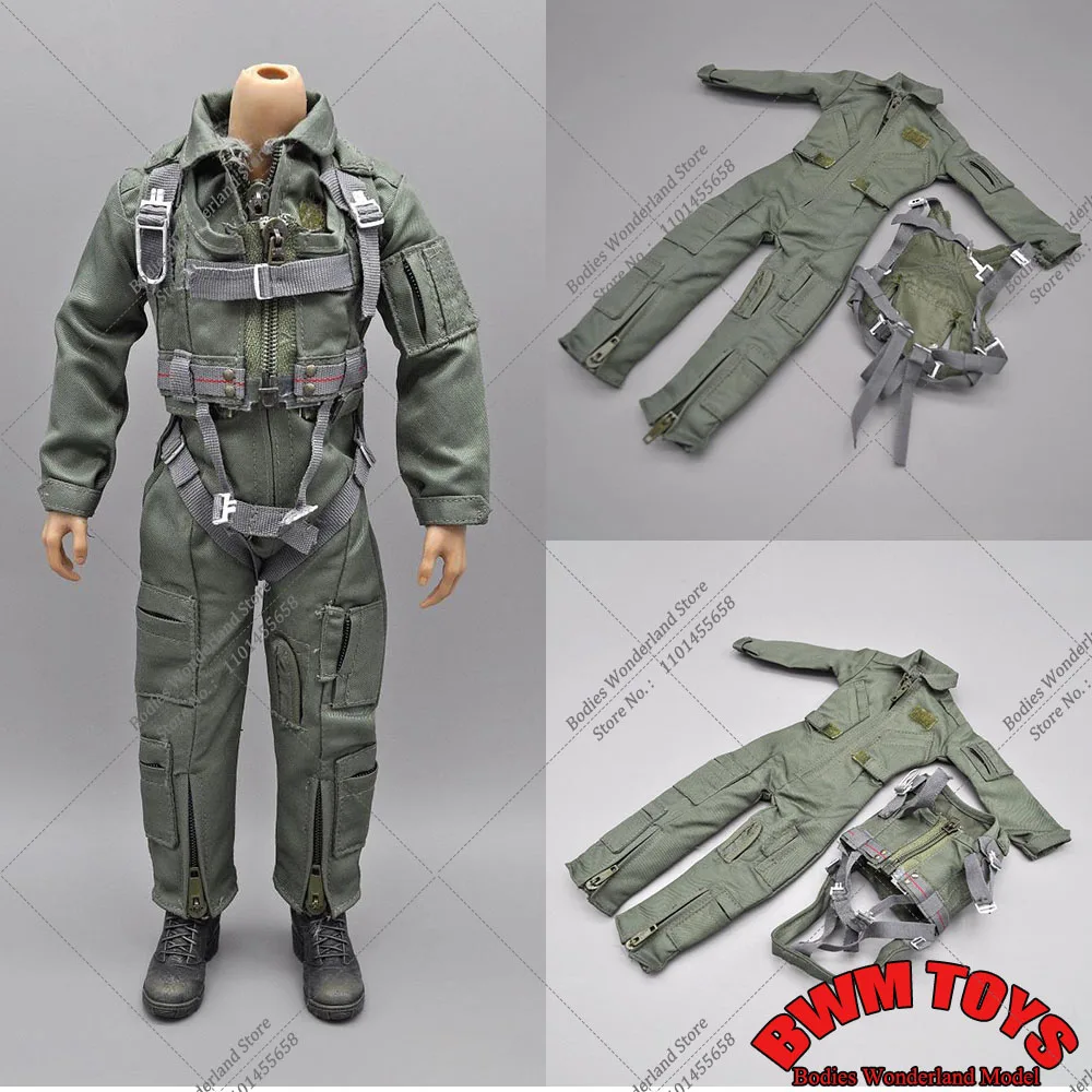 

DML1/6 Scale Men Solider Modern US Air Force Pilot Army Green Bodysuit Combat Chest Hanger Set for 12 inch Action Figure