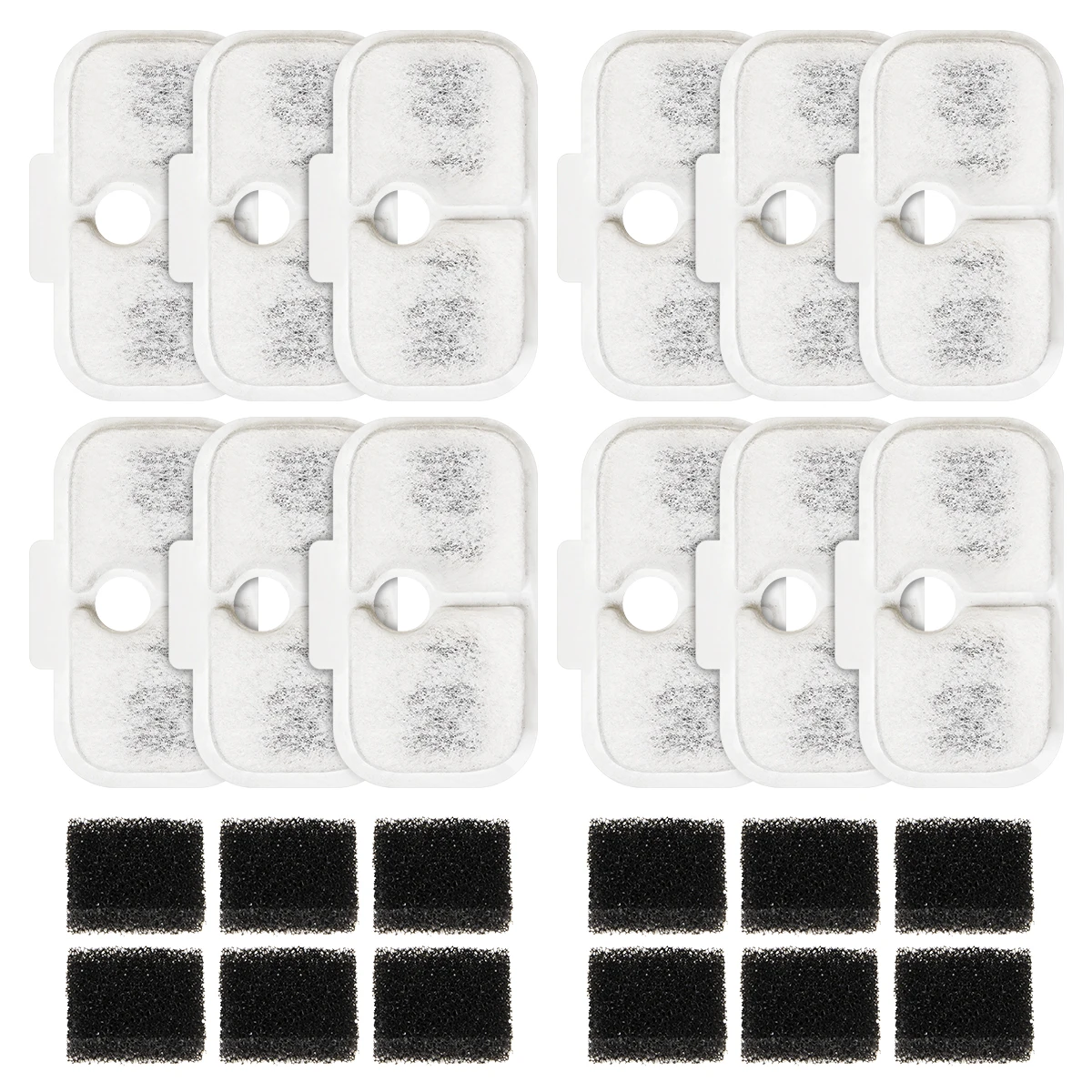 

12 Pack Replacement Filter For PETLIBRO Dockstream PLWF115 PLWF105 PLWF005 Cat Water Fountain, Pet Water Fountain 6 Months Set