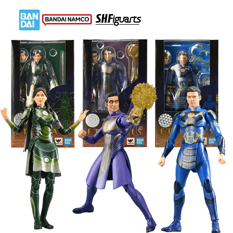 

Bandai Original Genuine Eternals Model Kit SHF Sersi Kingo Ikaris Action Figure Collection Model for Kids Toys Christmas Gifts